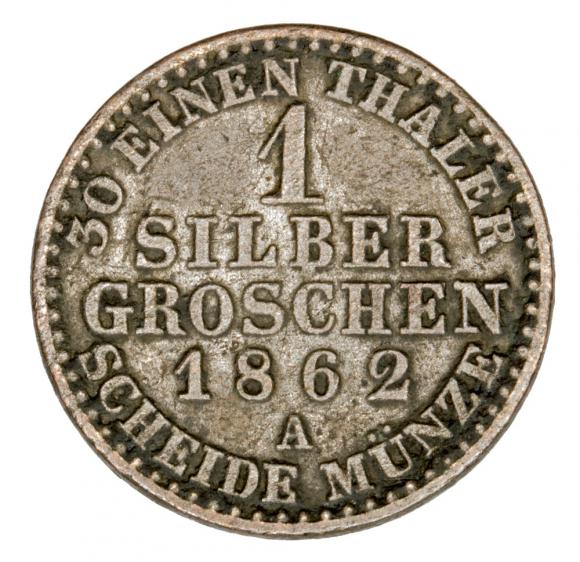 1 grosz srebrny 1862 Wilhelm I Hohenzollern Niemcy Prusy Berlin A (2)
