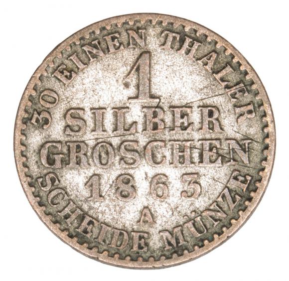 1 grosz srebrny 1863 Wilhelm I Hohenzollern Niemcy Prusy Berlin A (2)