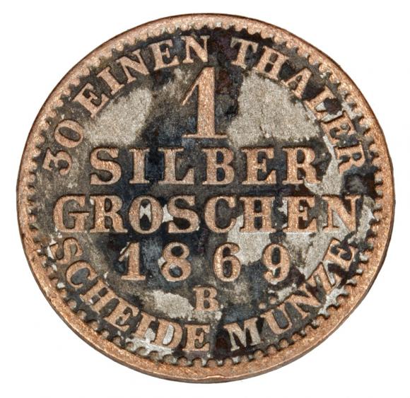 1 grosz srebrny 1869 Wilhelm I Hohenzollern Niemcy Prusy Hanower B (2)