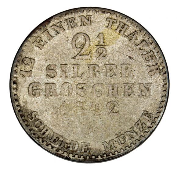 2 1/2 grosza srebrnego 1842 Fryderyk Wilhelm IV Niemcy Prusy Berlin A (2)
