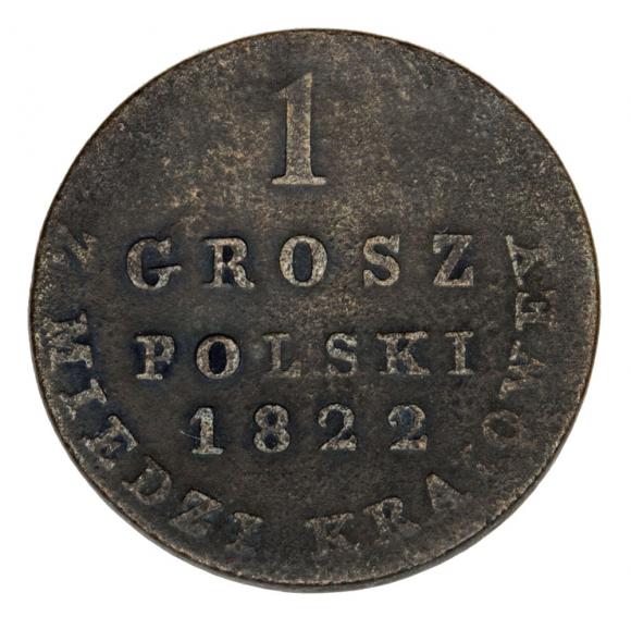 1 grosz 1822 Aleksander I Romanow Królestwo Polskie Warszawa (1)