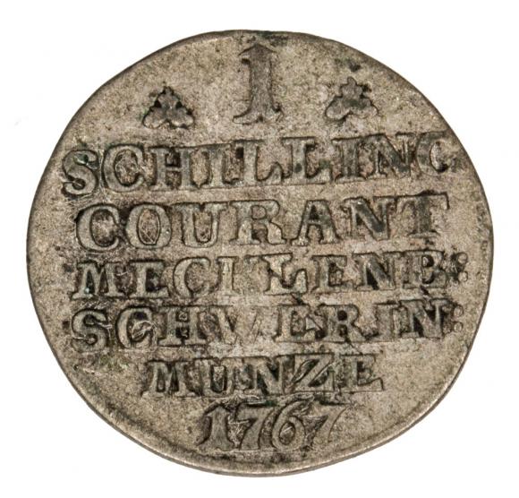 Szyling 1767 Fryderyk Niemcy Prusy Meklemburgia Schwerin (2)
