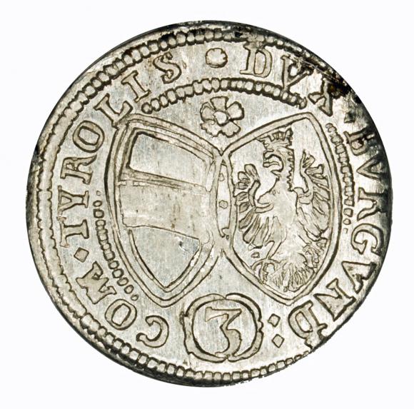 3 krajcary 1641 Ferdynand Karol Austria Tyrol Hall (2)