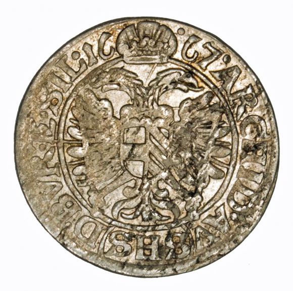 3 krajcary 1667 Leopold I Habsburg Wrocław (2)