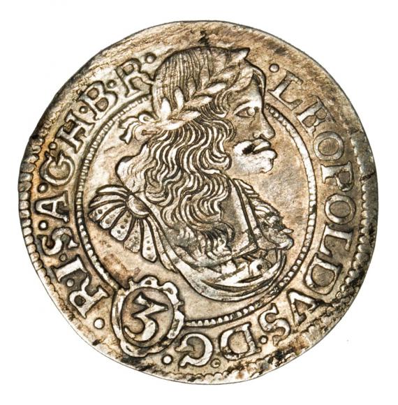 3 krajcary 1670 Leopold I Habsburg Wrocław (1)