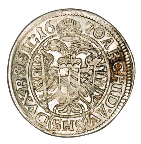 3 krajcary 1670 Leopold I Habsburg Wrocław (2)