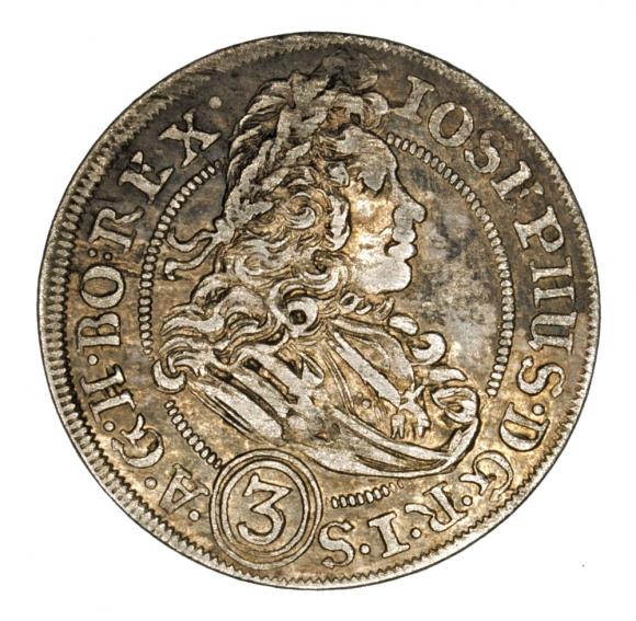 3 krajcary 1706 Józef I Habsburg Wrocław (1)