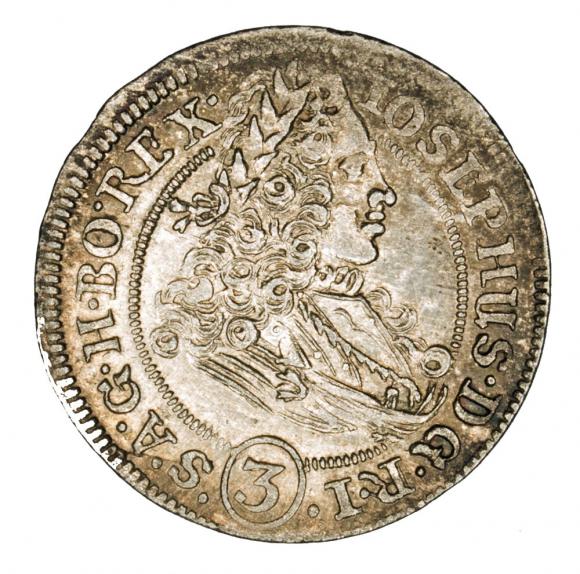 3 krajcary 1707 Józef I Habsburg Wrocław (1)