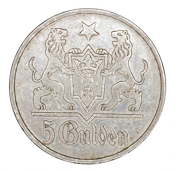 5 guldenów 1923 Wolne Miasto Gdańsk Utrecht (2)