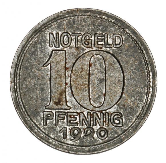 10 fenigów 1920 Koblencja Nadrenia (2)