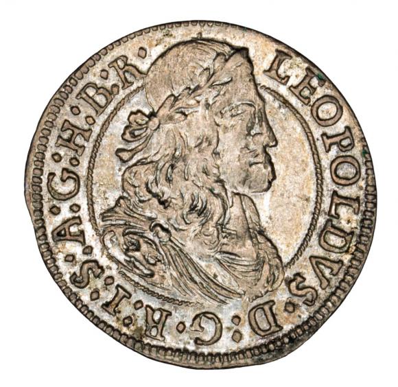 3 krajcary 1671 Leopold I Habsburg Austria Tyrol Hall (1)