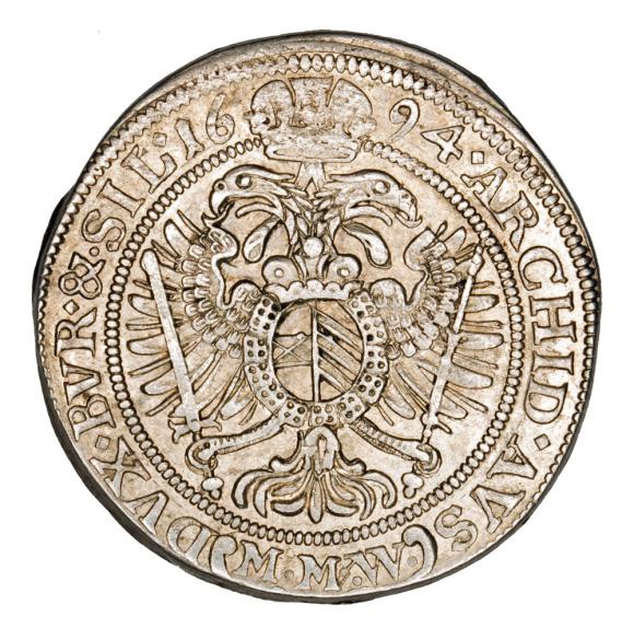 15 krajcarów 1694 Leopold I Habsburg Wrocław (2)