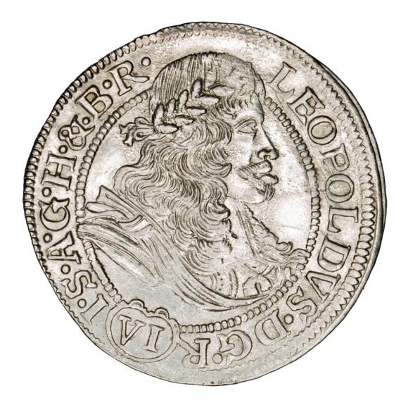 6 krajcary 1674 Leopold I Habsburg Wrocław (1)