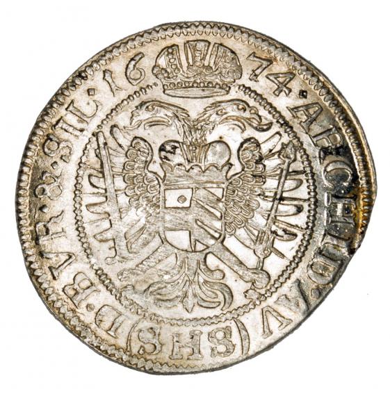 6 krajcary 1674 Leopold I Habsburg Wrocław (2)