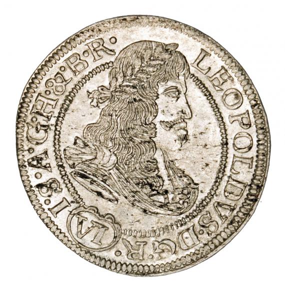 6 krajcary 1674 Leopold I Habsburg Wrocław (1)