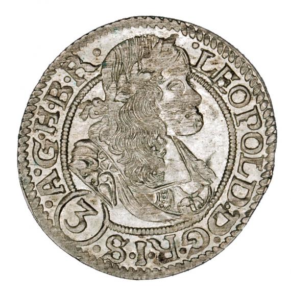 3 krajcary 1669 Leopold I Habsburg Wrocław (1)
