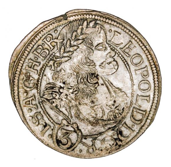 3 krajcary 1669 Leopold I Habsburg Wrocław (1)