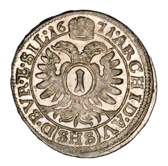 1 krajcary 1671 Leopold I Habsburg Wrocław (2)