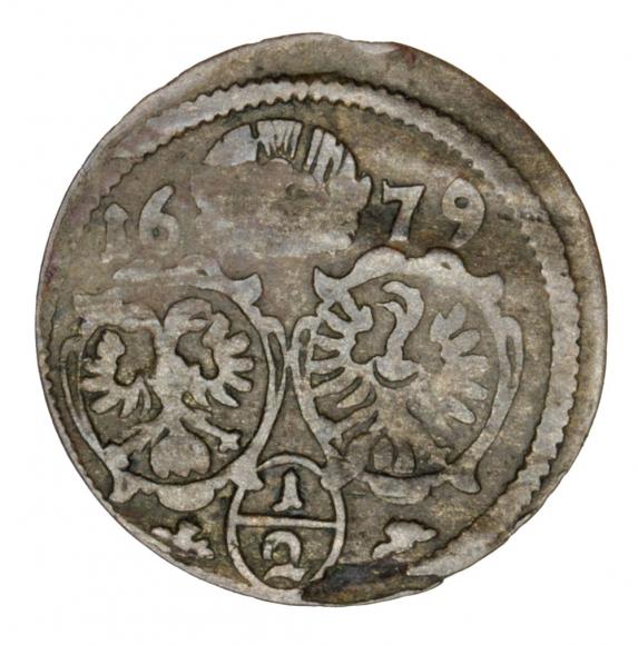 1/2 krajcara 1679 Leopold I Habsburg Opole (1)