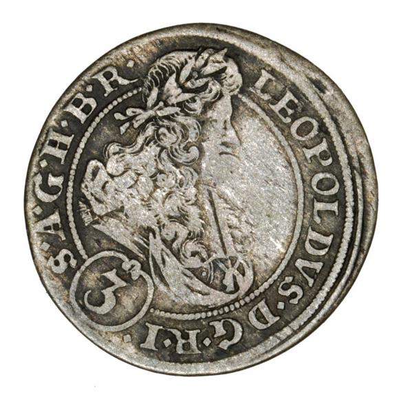 3 krajcary 1696 Leopold I Habsburg Brzeg (1)