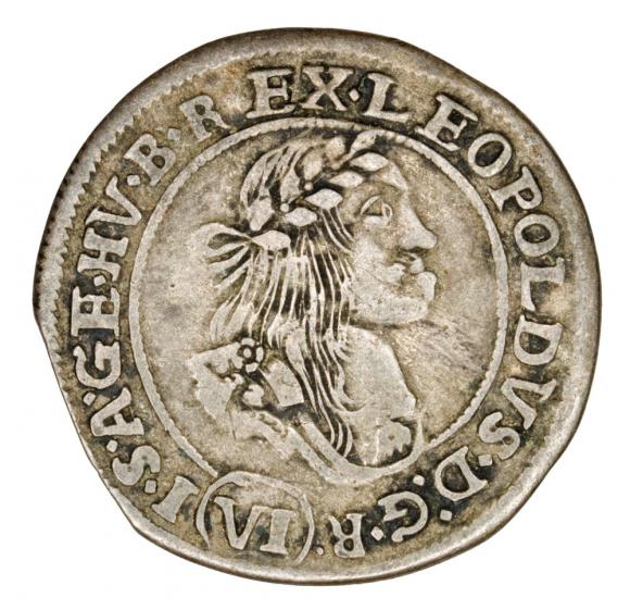 6 krajcarów 1671 Leopold I Habsburg Węgry Kremnica (1)