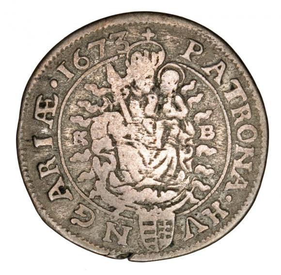 6 krajcarów 1673 Leopold I Habsburg Węgry Kremnica (2)