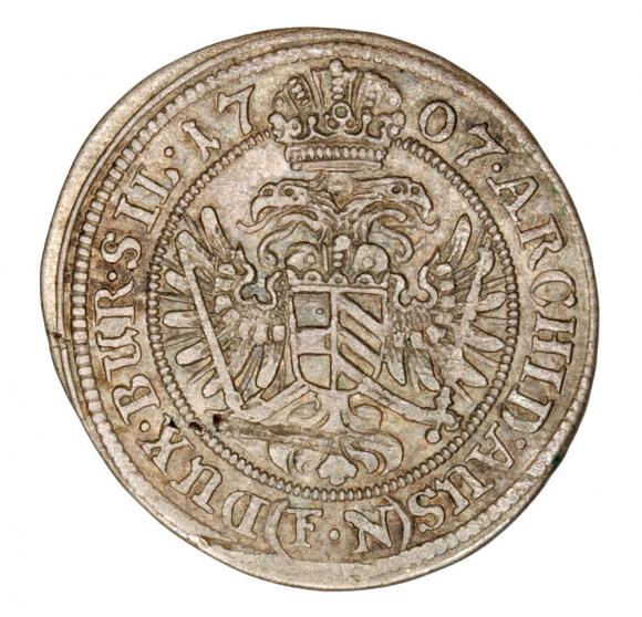 3 krajcary 1707 Józef I Habsburg Wrocław (2)