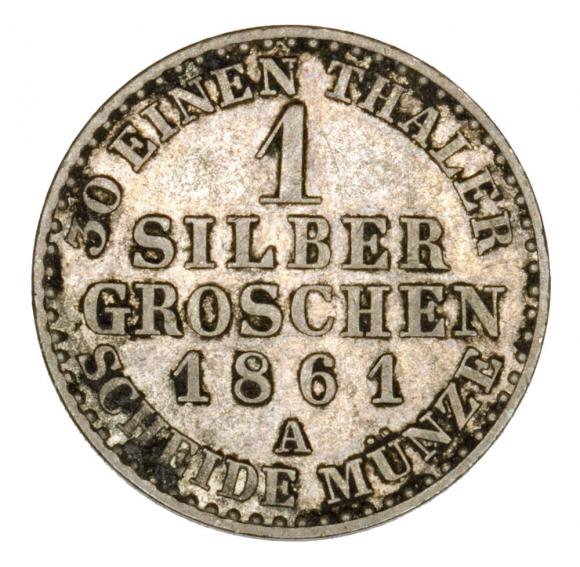 1 grosz srebrny 1861 Wilhelm I Hohenzollern Prusy Berlin (2)