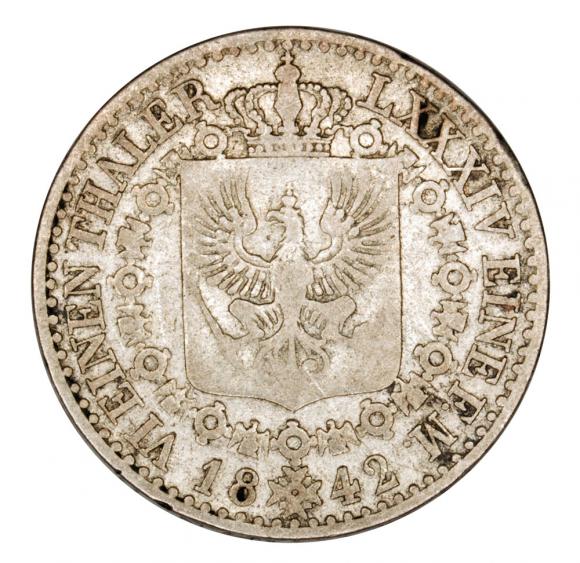 1/6 talara 1842 Fryderyk Wilhelm IV Prusy Dusseldorf D (2)