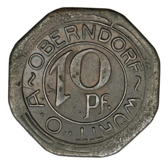 10 fenigów 1918 Oberndorf Wirtembergia (1)