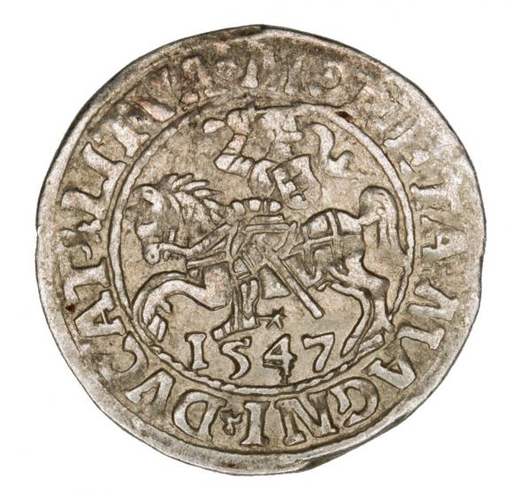 Półgrosz 1547 Zygmunt II August Wilno (1)
