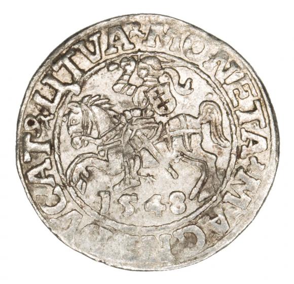 Półgrosz 1548 Zygmunt II August Wilno (1)