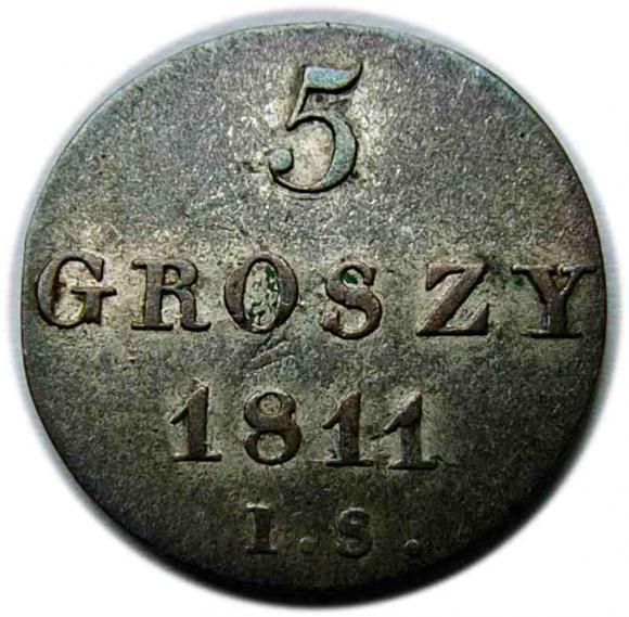 5 groszy 1811 Fryderyk August Księstwo Warszawskie (1)
