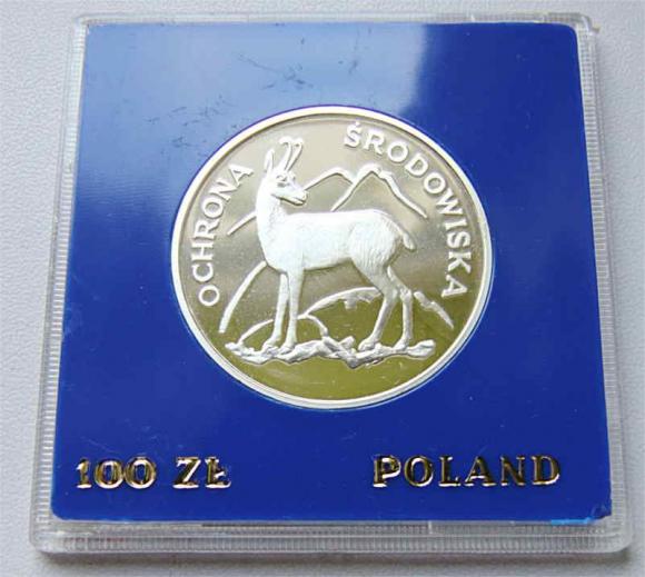 100 złotych 1979 Kozica PRL srebro (1)