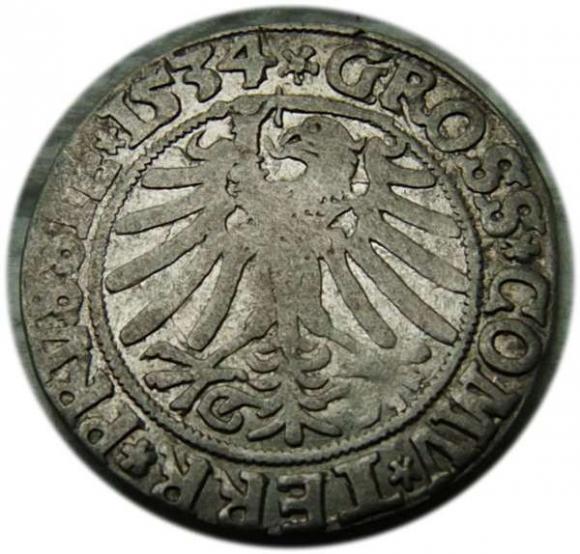 Grosz pruski 1534 Zygmunt I Stary Prusy Królewskie Toruń (2)
