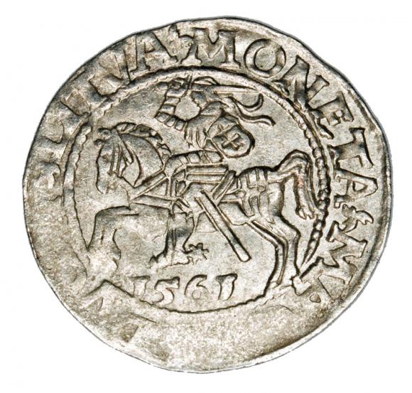 Półgrosz 1561 Zygmunt II August Litwa Wilno (1)