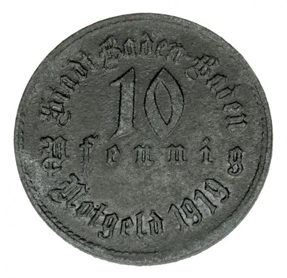 10 fenigów 1919 Baden - Baden Badenia (1)