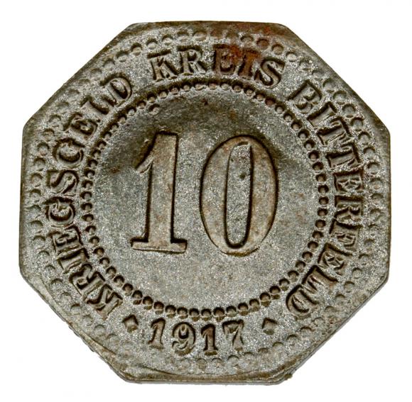 10 fenigów 1917 Bitterfeld Saksonia (1)