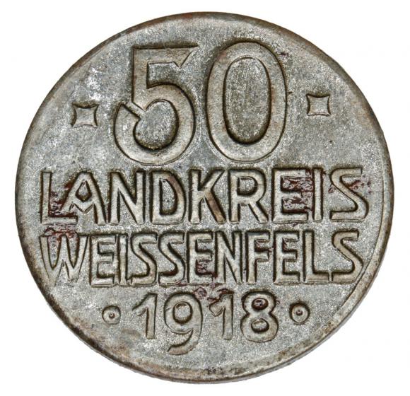 50 fenigów 1918 Weissenfels Saksonia (1)