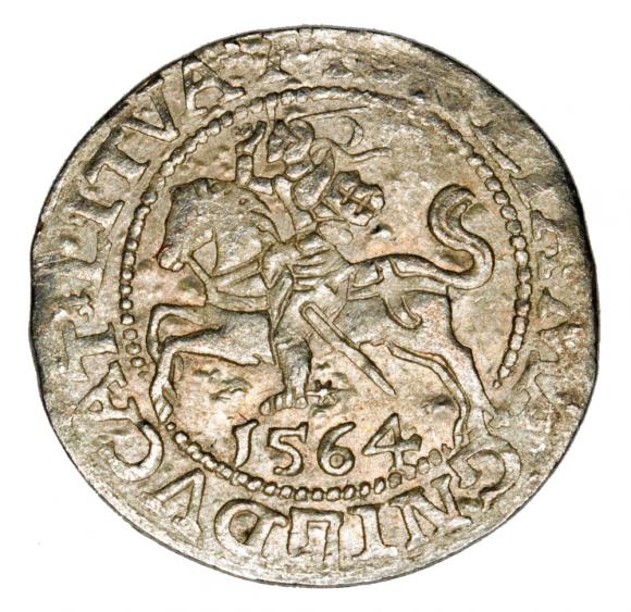 Półgrosz 1564 Zygmunt II August Litwa Wilno (1)