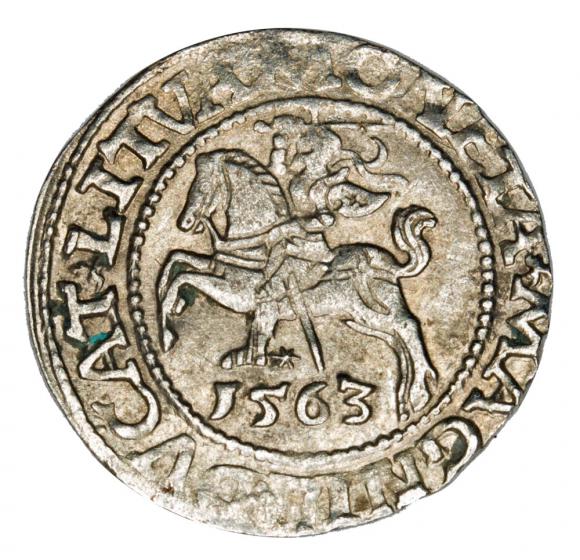 Półgrosz 1563 Zygmunt II August Litwa Wilno (1)