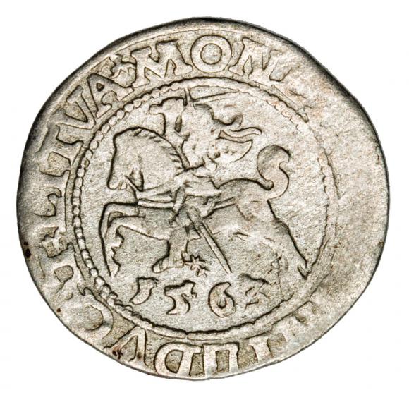 Półgrosz 1563 Zygmunt II August Litwa Wilno (1)