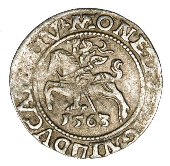 Półgrosz 1563 Zygmunt II August Litwa Wilno (1)