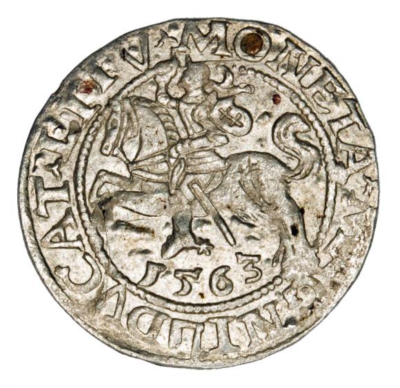 Półgrosz 1563 Zygmunt II August Litwa Wilno (1)