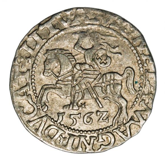 Półgrosz 1562 Zygmunt II August Litwa Wilno (1)