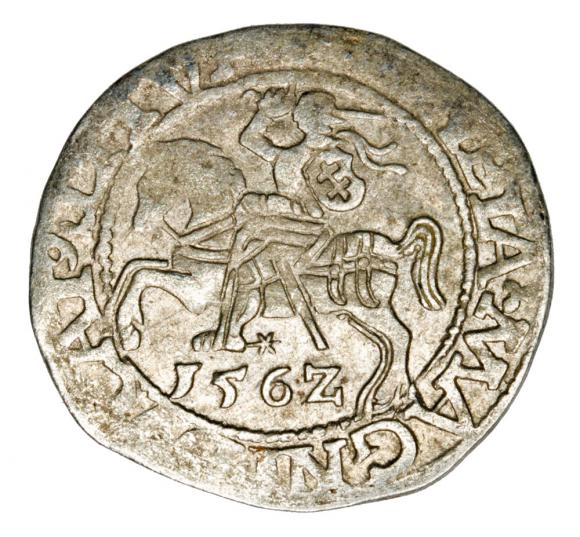 Półgrosz 1562 Zygmunt II August Litwa Wilno (1)