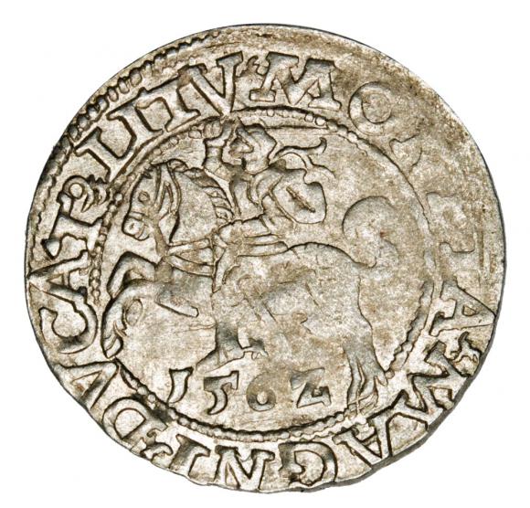 Półgrosz 1562 Zygmunt II August Litwa Wilno (1)