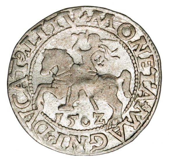 Półgrosz 1562 Zygmunt II August Litwa Wilno (1)