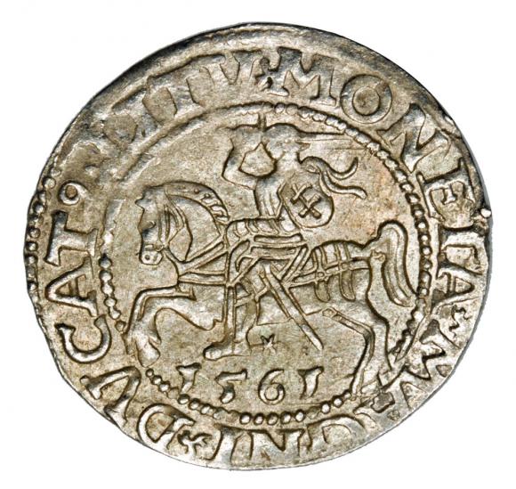 Półgrosz 1561 Zygmunt II August Litwa Wilno (1)