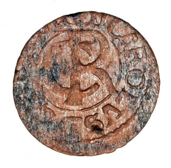Szeląg 1663 Karol XI Ryga (1)